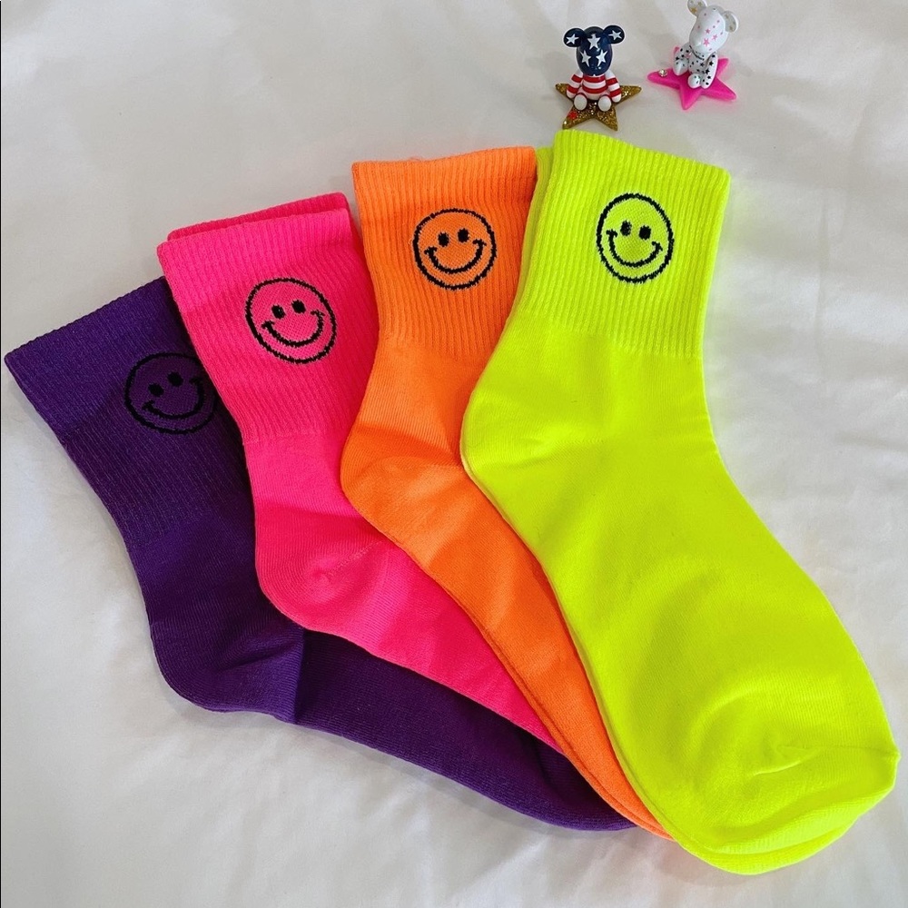 Smiley Neon Socks